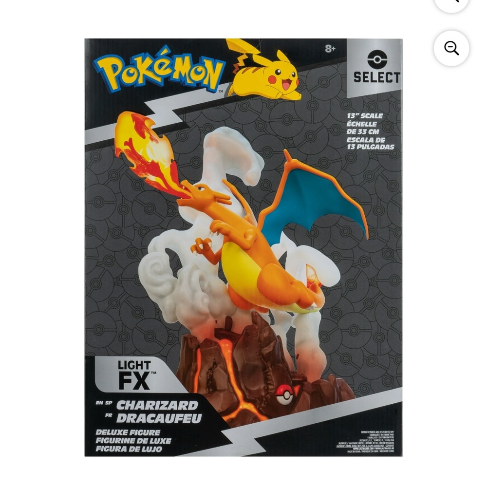 Pokemon Charizard Figure with Orange and Blue Accents